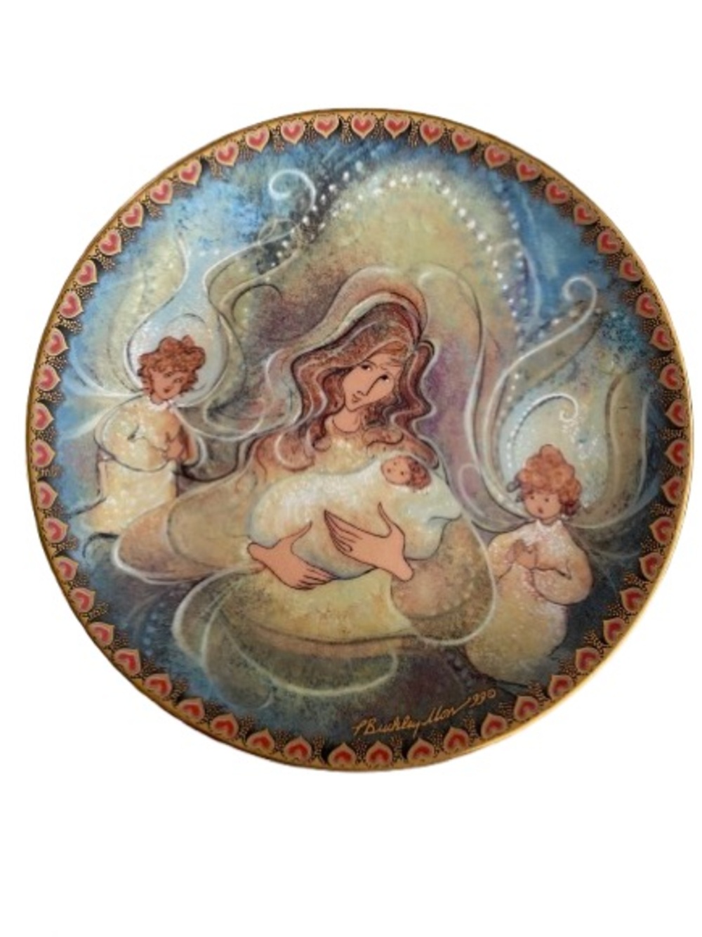 Pat Buckley Moss Signed Mother’s Angels Collector Plate Anna Perenna Limited Ed